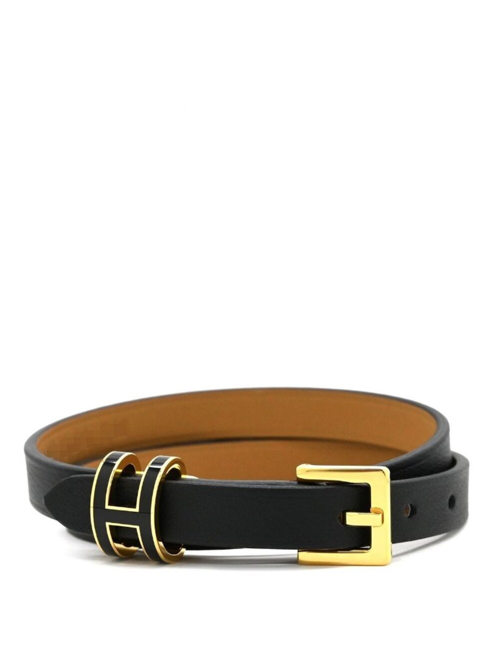 Hermes Bracelet Pop Double Tour Veau Swift Black T3 New